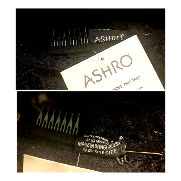 Spiral Twist Coil Curl Wig ASHRO Jet Black Afro Women Teens - NWT - A1030W - Picture 4 of 10